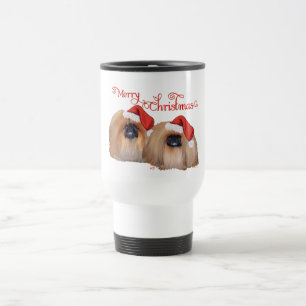 Pekingese Weihnachten Reisebecher