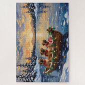 Pekingese Weihnachtsboot-Feiertag Puzzle (Vertikal)