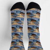 Pekingese Weihnachtsboot-Feiertag Socken (Oben)