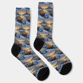Pekingese Weihnachtsboot-Feiertag Socken (Rechts)