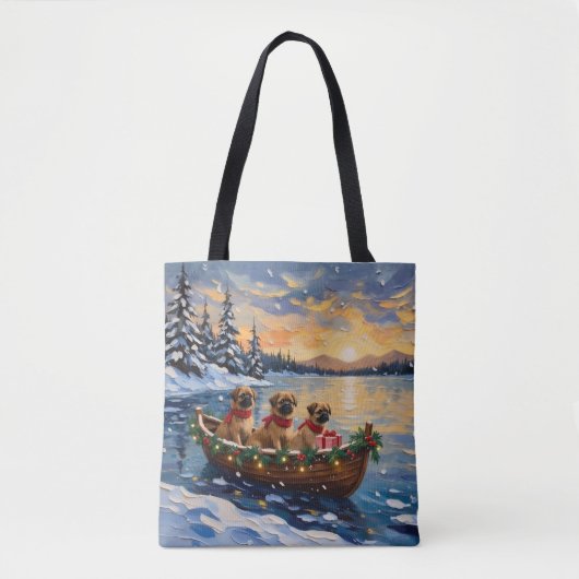 Pekingese Weihnachtsboot Urlaub Tasche (Vorderseite)
