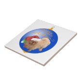 Pekingese Weihnachtsdekoration Fliese (Seite)