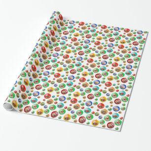 Pekingese-Weihnachtsdekoration Geschenkpapier