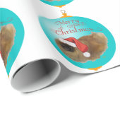 Pekingese Weihnachtsdekoration Geschenkpapier (Rolleneckpunkt)