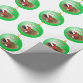 Pekingese Weihnachtsdekoration Geschenkpapier (Ecke)