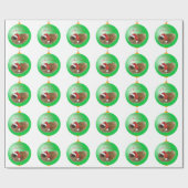 Pekingese Weihnachtsdekoration Geschenkpapier (Flach)