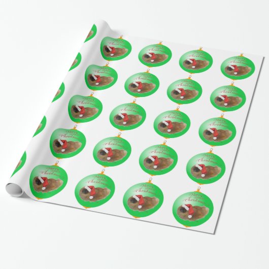 Pekingese Weihnachtsdekoration Geschenkpapier (Ungerollt)