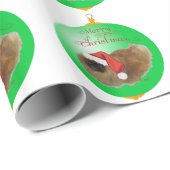 Pekingese Weihnachtsdekoration Geschenkpapier (Rolleneckpunkt)