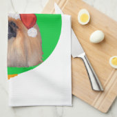 Pekingese Weihnachtsdekoration Handtuch (Viertel Falte)
