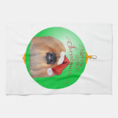 Pekingese Weihnachtsdekoration Handtuch (Horizontal)