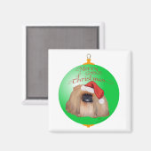 Pekingese Weihnachtsdekoration Magnet (Vorderseite/Rückseite)