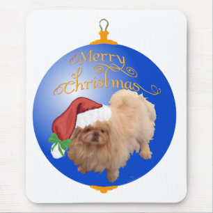 Pekingese Weihnachtsdekoration Mousepad