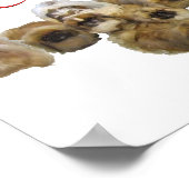 Pekingese Weihnachtsdekoration Poster (Ecke)