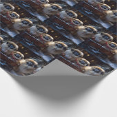 Pekingese Weihnachtsfeiertage Geschenkpapier (Ecke)