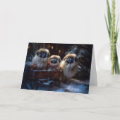 Pekingese Weihnachtsfeiertage Karte (Vorderseite)