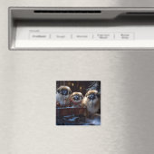 Pekingese Weihnachtsfeiertage Magnet (In Situ (Geschirrspüler))