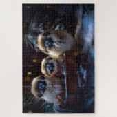 Pekingese Weihnachtsfeiertage Puzzle (Vertikal)