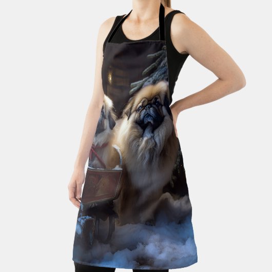 Pekingese Weihnachtsfeiertage Schürze (InSitu)