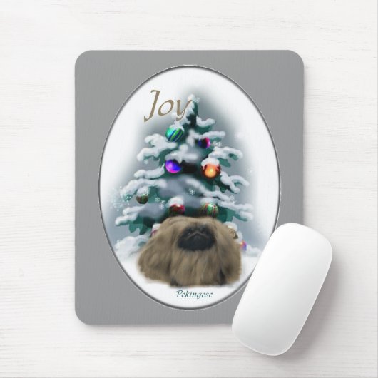 Pekingese Weihnachtsgeschenke Mousepad (Mit Mouse)