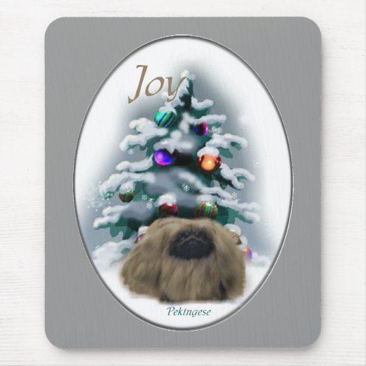 Pekingese Weihnachtsgeschenke Mousepad (Vorne)