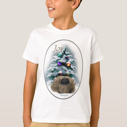 Pekingese Weihnachtsgeschenke T-Shirt (Vorderseite)