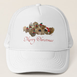 Pekingese-Weihnachtsgruppe Truckerkappe