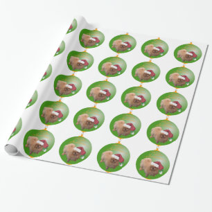 Pekingese Weihnachtsmann-Ornament Geschenkpapier