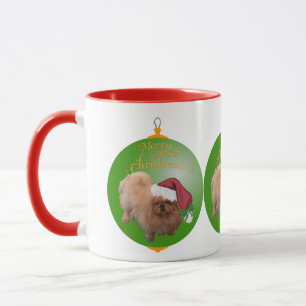 Pekingese Weihnachtsmann-Ornament Tasse