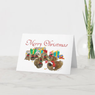 Pekingese Weihnachtsmischief Feiertagskarte