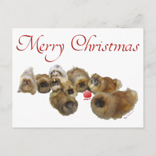 Pekingese Weihnachtsornament Feiertagspostkarte
