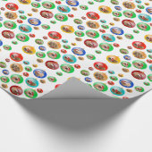 Pekingese Weihnachtsschmuck Geschenkpapier (Ecke)