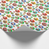 Pekingese Weihnachtsschmuck Geschenkpapier (Ecke)