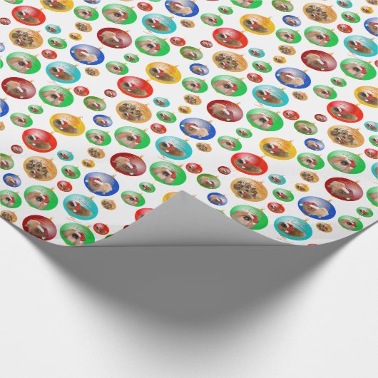 Pekingese Weihnachtsschmuck Geschenkpapier (Ecke)