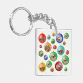 Pekingese Weihnachtsschmuck Schlüsselanhänger (Vorderseite links)