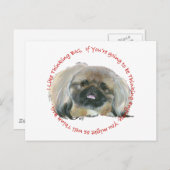 Pekingese Weisheit - Denken BIG Postkarte (Vorne/Hinten)