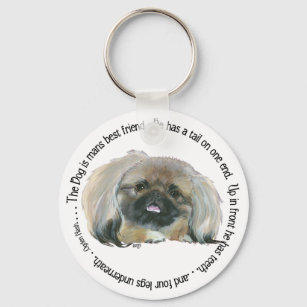 Pekingese Weisheit - Der Hund ist der beste Freund Schlüsselanhänger