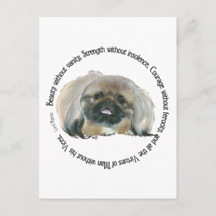 Pekingese Weisheit - Lord Byrons Lob Postkarte
