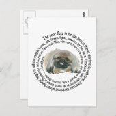 Pekingese Weisheit - und Lord Byrons Klage Postkarte (Vorne/Hinten)