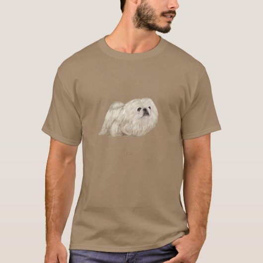 Pekingese - weiß T-Shirt (Vorderseite)