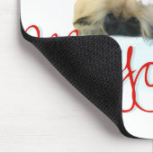Pekingese Welpe 1. Weihnachten Mousepad (Ecke)