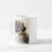 Pekingese Welpe Aquarellmalerei Kaffeetasse (Vorderseite Links)