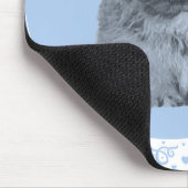 Pekingese Welpe Blau Mousepad (Ecke)