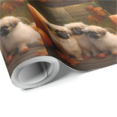 Pekingese Welpe Herbst Delight Pumpen Geschenkpapier (Rolleneckpunkt)