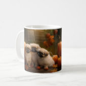 Pekingese Welpe Herbst Delight Pumpen Kaffeetasse (Vorderseite Links)