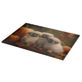 Pekingese Welpe Herbst Delight Pumpen Schneidebrett (Ecke)