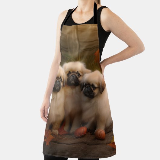 Pekingese Welpe Herbst Delight Pumpen Schürze (InSitu)