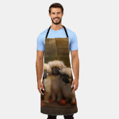 Pekingese Welpe Herbst Delight Pumpen Schürze (Getragen)