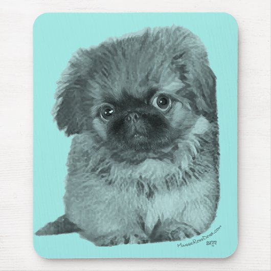 Pekingese-Welpe Mousepad (Vorne)