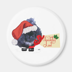 Pekingese-Welpe Weihnachten Magnet