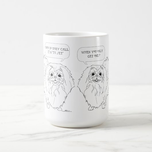 Pekingese Wit und Weisheit Kaffeetasse (Mittel)